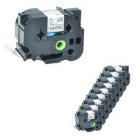 NineLeaf 10 Pack Standard Laminated Label Tape Cassettes Compatible for Brother TZe-261 TZe261 TZ261 TZ 261 for P-Touch PT-530 PT-550 PT-3600 PT-9200PC PT-9400 Label Marker 36mm x 8m Black on White