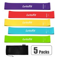 Letsfit Resistance Loop Bands, Resistance Exercise Bands for Home Fitness, Stretching, Strength Training, Physical Therapy, Natural Latex Workout Bands, Pilates Flexbands, 12" x 2"
