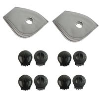 Dukars Sports Mask, Dustproof Mask Activated Carbon Filtration Exhaust Gas Anti Pollen Allergy PM2.5 Workout Running Motorcycle Cycling Mask (Replacement Filter)