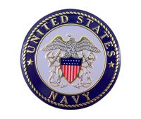 United States Navy Military Metal Auto Decal Emblem, 2 Inch