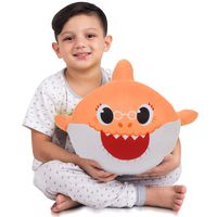Franco Kids Bedding Super Soft Plush Snuggle Cuddle Pillow, One Size, Grandma Shark Orange