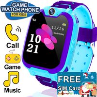 AMENON Smart Watch for Kids [Free SIM Card] - Boys Girls Smartwatch Phone with Two-Way Call SOS Games Camera Music Player, Child Wrist Watch 3-12 Years Old Holiday Toy Christmas Birthday Gifts