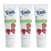 Tom's of Maine Anticavity Fluoride Children's Toothpaste, Kids Toothpaste, Natural Toothpaste, Silly Strawberry, 4.2 Ounce (Pack of 3)