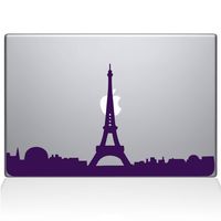 The Decal Guru 2070-MAC-15P-LAV Paris City Skyline Decal Vinyl Sticker, Lavender, 15" MacBook Pro (2015 & Older)