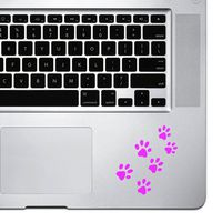 StickAny Palm Series Pawprints Sticker for MacBook Pro, Chromebook, and Laptops (Hot_Pink)