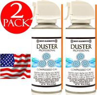 Compressed Air Duster Can Best-Elements Non-Toxic & No Bitternt 8oz. Stop The Build-up of Dust in Your Electronics, Clogging up The Cooling Fan