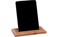 2ARTEAM B2-02L Tablet Stand for Ipad, Android or Large Cell Phone - Class A Premium Bamboo Holder with Unique Flat, Magnetic Interlocking Design (For Tablet Without Case)