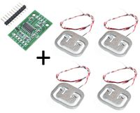 Degraw - 4 pcs 50kg Load Cells and HX711 Combo Pack Kit | Load Cell Amplifier ADC Weight Sensor for Load Cell Arduino | Bathroom Scale kit
