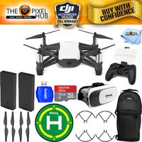 DJI Tello Quadcopter Drone with HD Camera and VR - by Ryze Tech and Intel Processor (2 Battery (Total) Bundle, With Remote)