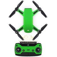 SopiGuard Matte Green Metallic Precision Edge-to-Edge Coverage Vinyl Sticker Skin Controller 3 x Battery Wraps for DJI Spark
