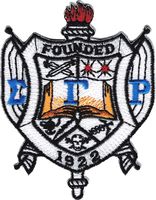Sigma Gamma Rho Crest Iron-On Patch [White - 3"]