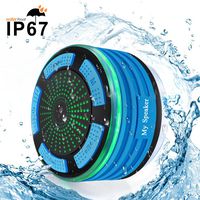 Waterproof Bluetooth Speaker BESUNTEK Shower Radio with FM Radio and LED Mood lights for iPhone iPod iPad Phones Tablets