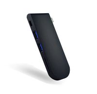 BaseQi MacDock USB-C Hub Ninja Stealth SD Slot, USB Type C Hub with Power Delivery for Charging, SD Card Reader, 2 USB 3.0 Ports