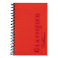 TOPS Classified Business Notebook, 5.5 x 8.5-Inch, College Rule, 100 Sheets per Book, Ruby Plastic Cover (73505)