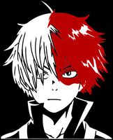 KyokoVinyl My Hero Academia - Todoroki Shoto Anime Decal Sticker for Car/Truck/Laptop (White)
