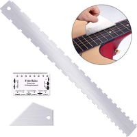 Set of 3, Notched Straight Edge Guitar Luthiers Tool, String Action Ruler Gauge, Fret Rocker String Height Gauge for Most Guitar Fretboards