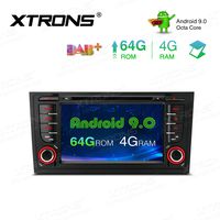 XTRONS Android 9.0 Car Stereo Radio DVD Player Octa Core 4G RAM 64G ROM GPS Navigation 7 Inch Touch Screen Head Unit Supports Car Auto Play WiFi OBD2 DVR TPMS Backup Camera for Audi A6 S6 RS6