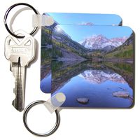 3dRose Colorado, Maroon Bells-Snowmass, Maroon Lake - US06 JWI0252 - Jamie and Judy Wild - Key Chains, 2.25 x 4.5 inches, set of 2 (kc_88926_1)