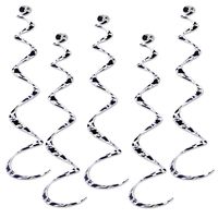 Beistle Printed Cow Print Whirls, 24-Inch, Black/White