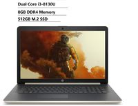 2019 HP 17 17.3 Inch HD+ Business Laptop (8th Intel Dual Core i3-8130U (Beat i5-7200U) 8GB DDR4 RAM, 512GB M.2 SSD) DVD-RW, Ethernet, HDMI, WiFi, Bluetooth, Ethernet, Gold, Windows 10 64-bit