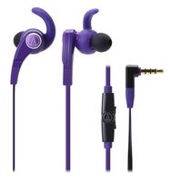 audio-technica SonicFuel in-Ear Headphones for Smartphones with in-line Mic & Control ATH-CKX7iS PL (Purple)
