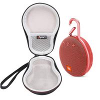 JBL Clip 3 IPX7 Waterproof Portable Bluetooth Speaker On-The-Go Bundle with gSport Deluxe Travel Case (Red)