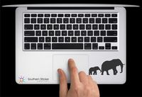 Elephant and Baby Walking Text Vinyl Car Sticker Symbol Silhouette Keypad Track Pad Decal Laptop Skin Ipad Macbook Window Truck Motorcycle
