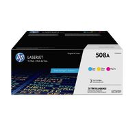 HP 508A | CF361A, CF362A, CF363A | 3 Toner Cartridges | Cyan, Magenta, Yellow