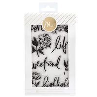Heidi Swapp 314624 Stamp Mink-Clear-Floral (8 Piece)