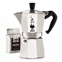 Bialetti 06651 Express Moka Pot, 6 -Cup & Coffee, Aluminum Silver