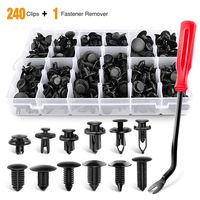 GOOACC 240PCS Bumper Retainer Clips Car Plastic Rivets Fasteners Push Retainer Kit Most Popular Sizes Auto Push Pin Rivets Set -Door Trim Panel Fender Clips for GM Ford Toyota Honda Chrysler