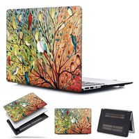 PapyHall Newest Vintage Print Pattern Plastic Case for Apple MacBook Pro 15" with Touch Bar & Touch ID A1990/A1707 Release 2018/2017/2016 FG-Birds