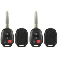 Discount Keyless Remote Entry Uncut Car Key Fob Replacement Case Shell Button Pad For HYQ12BDM (2 Pack)