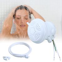 TryE Electric Instant Hot Water Heater Shower Head 110V 120V Tankless Pool Cabin Plastic Tube