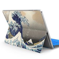 igsticker Ultra Thin Premium Protective Back Stickers Skins Universal Tablet Decal Cover for Microsoft Surface Pro 4/ Pro 2017/ Pro 6(2018) 003250 Japanese Style　Japanese Pattern　sea
