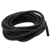 uxcell 9mmx12mm Dia Flexible Corrugated Conduit Tube Hose Tubing Black 8M