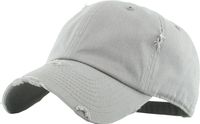 KBETHOS Vintage Washed Distressed Cotton Dad Hat Baseball Cap Adjustable Polo Trucker Unisex Style Headwear (Vintage) Light Gray Adjustable