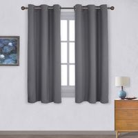 NICETOWN Thermal Insulated Grommet Blackout Curtains for Bedroom (2 Panels, W42 x L63 -Inch,Grey)
