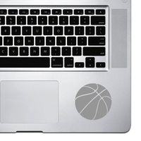 StickAny Palm Series Basketball Simple Sticker for MacBook Pro, Chromebook, and Laptops (Silver)