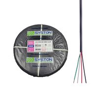 22/4 22 AWG 4 Solid Pure Copper Conductors Unshielded Security Control Alarm Cable, UL/ETL CMR/CL3R Gray 500ft Speed Bag