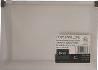 Filexec Poly Envelope, Side-Load, Zipper Closure, Clear (Pack of 12) (50091-18053)
