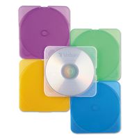 Verbatim 93804 TRIMpak CD/DVD Case, Assorted Colors, 10/Pack
