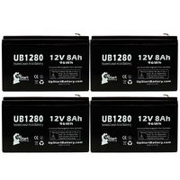 4X Pack - APC Smart-UPS 1400VA RM2U SU1400RM2UX93 Battery - Replacement UB1280 Universal Sealed Lead Acid Battery (12V, 8Ah, 8000mAh, F1 Terminal, AGM, SLA) - Includes 8 F1 to F2 Terminal Adapters