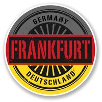 2 x 10cm/100mm Frankfurt Germany Deutschland Vinyl Sticker Decal Laptop Travel Luggage Car iPad Sign Fun #6019