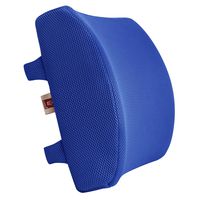 LoveHome Memory Foam Lumbar Support Back Cushion with 3D Mesh Cover Balanced Firmness for Lower Back Pain Relief - Ideal Back Pillow for Office Chair and Car Seat - Blue
