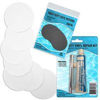 Heavy Duty White Vinyl Patch Glue Kit for Inflatable Boats, Pool Liner, Air Bed