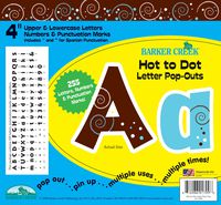Barker Creek 4" Poster Letters & Bulletin Board Letter Pop-Outs, Hot to Dot (LL-1709)