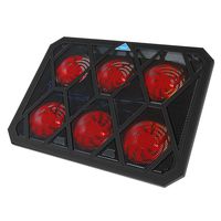 Laptop Cooling Pad, VOXON 6-Fan Notebook Laptop Cooler Cooling Pad with LED Lights, Dual 2.0 USB Ports, Suitable for 12-19 Inch Laptops