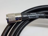 Alpha - 9ft RG8u Coax Cb Ham Radio Cable with AMPHENOL PL259s Attached