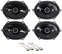 Kicker 6x8 Front+Rear Factory Speaker Replacement Kit for 1999-2003 Ford F-150
